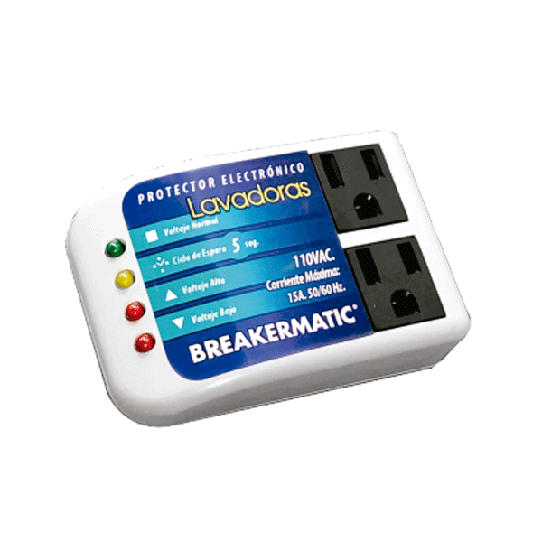 Protector electronico domestico lavadora 110V PLA110-150est BREAKERMATIC