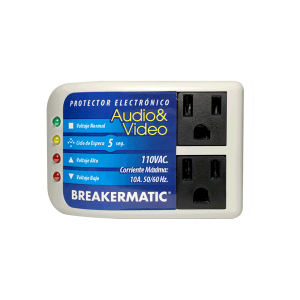 Protector electronico domestico audio y video 110V PAU110-000est BREAKERMATIC