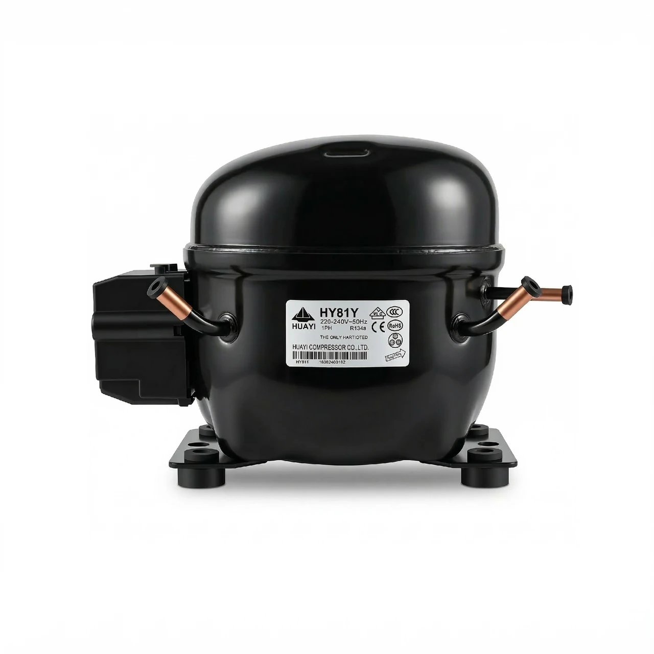 Compresor HUAYI 1/6 HP 597 BTU/h R-134a 110V LBP HYE55Y42