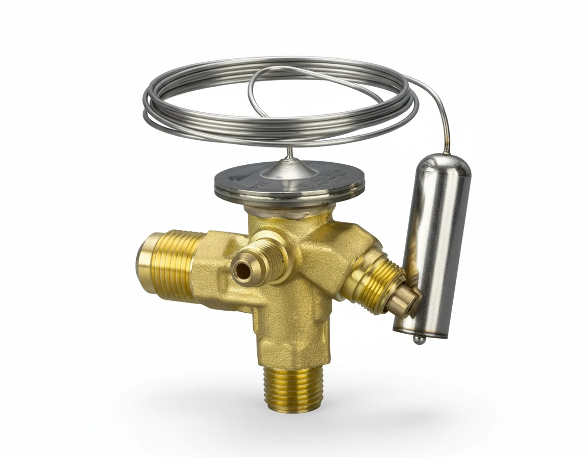 Valvula de expansion acero inoxidable R-134a 1/2 - 3 HP eq ext SAE TF134W sin orificio HONGSEN