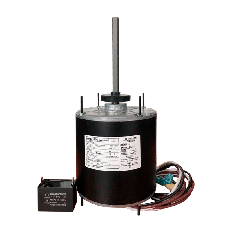 Motor de 1 eje 1/2 pulg 1/2 HP 220V 1.075 R.P.M. WP3730-RGC