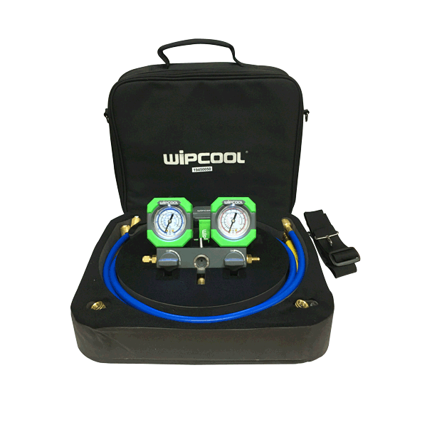Manometro completo con bolso y mangueras R-32 R-22 R-410A MG68-2K WIPCOOL