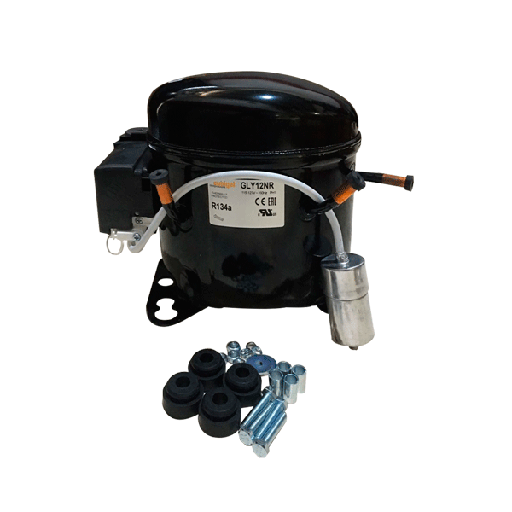 [14100169] Compresor domestico 1/3+ HP 1.091 BTU/h R-134a 110V CSR LMBP CUBIGEL china GLY12NRb