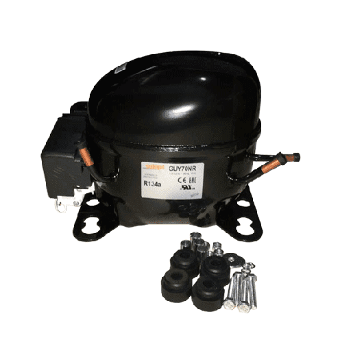 [14100167] Compresor domestico 1/4 HP 786 BTU/h R-134a 110V CSIR LMBP CUBIGEL China GUY70NRc