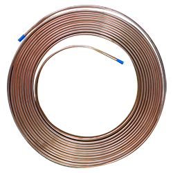 [12390004] Tuberia De Cobre 1/4 Rollo X 15 Mts, Flexible, ACr Astm B-280, Caja X 10 Rollos