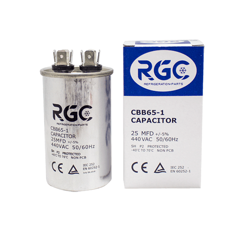 [10200054] Capacitor De Marcha 25 MFD 440V CBB65-1 RGC